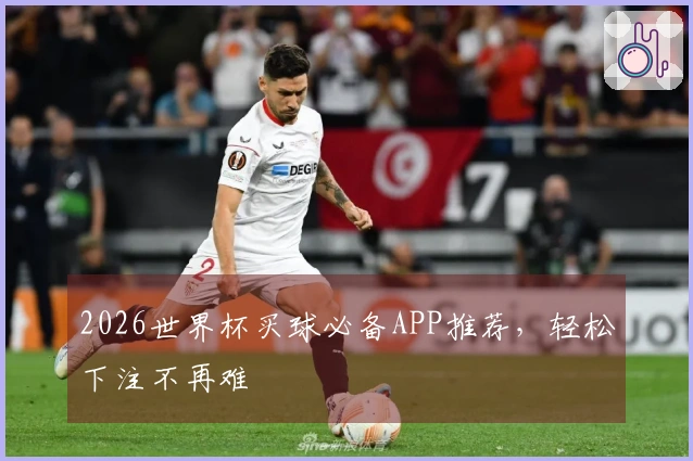 2026世界杯买球必备APP推荐，轻松下注不再难